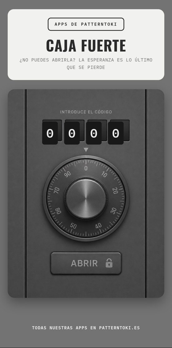 Pantalla de Caja fuerte