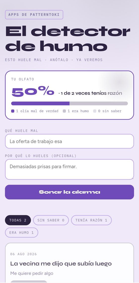Pantalla de El detector de humo