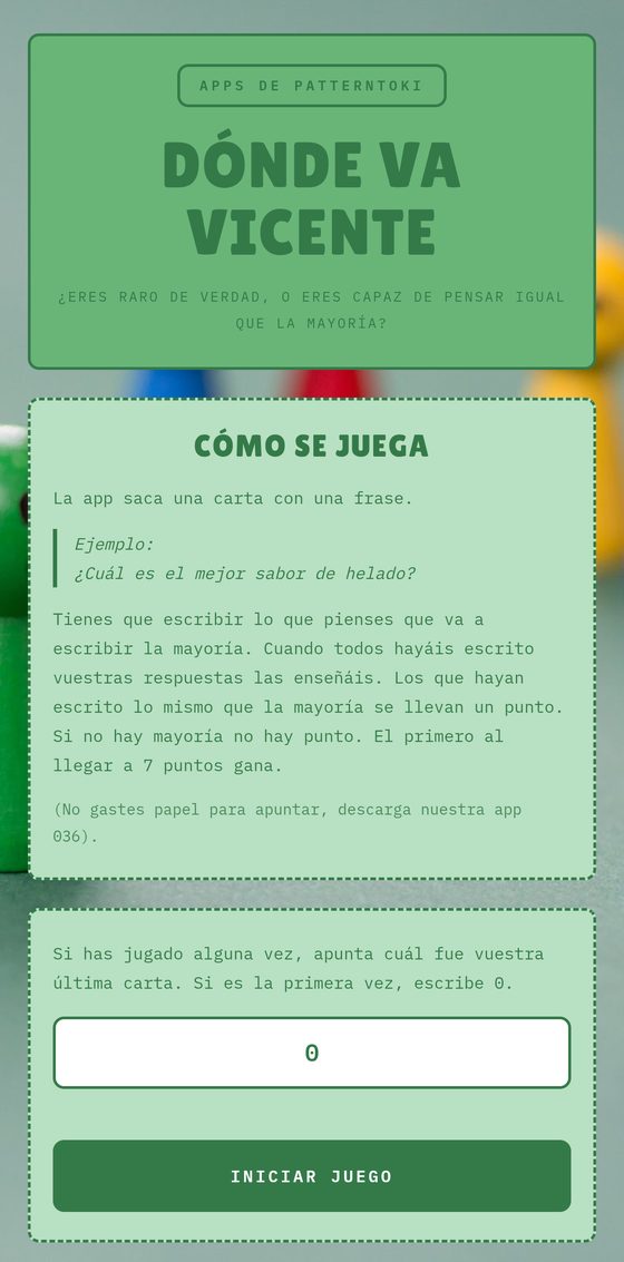 Pantalla de Dónde va Vicente