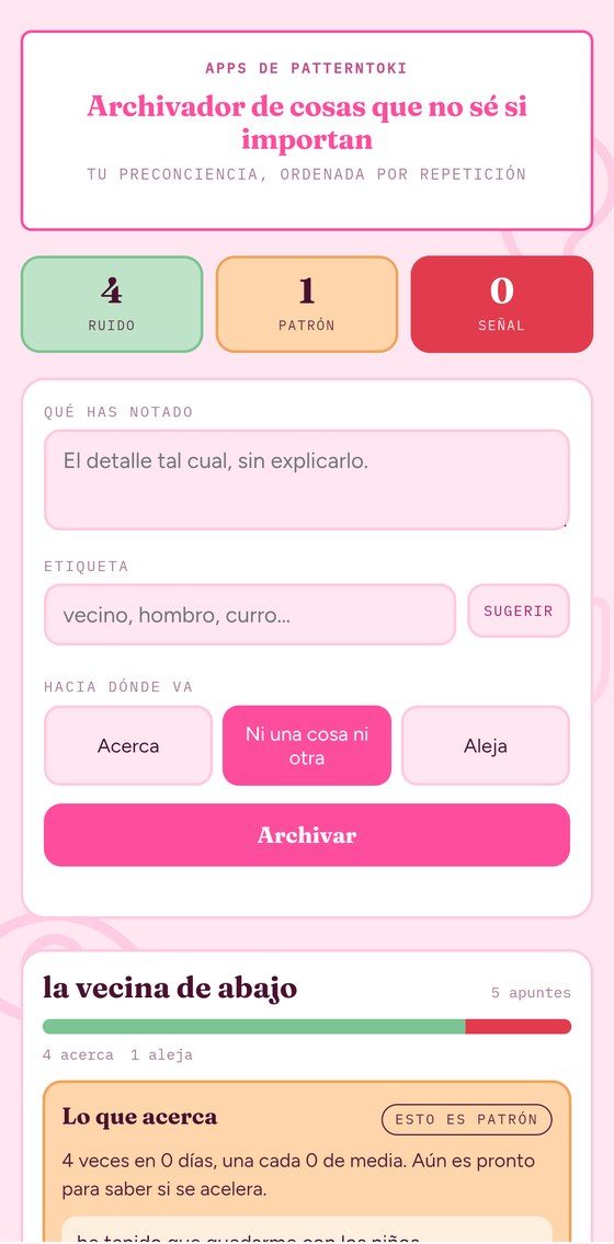 Pantalla de ¿Importa?