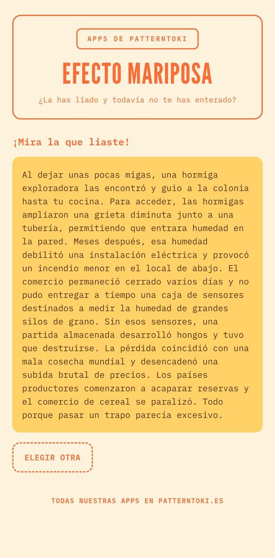 Pantalla de Efecto mariposa