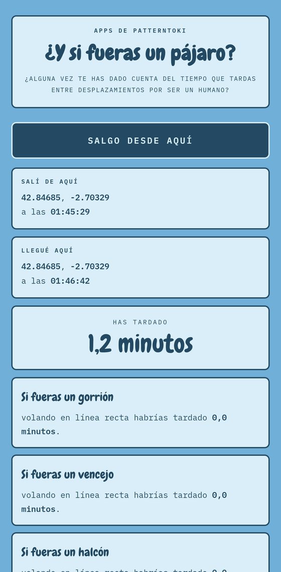 Pantalla de ¿Y si fueras un pájaro?