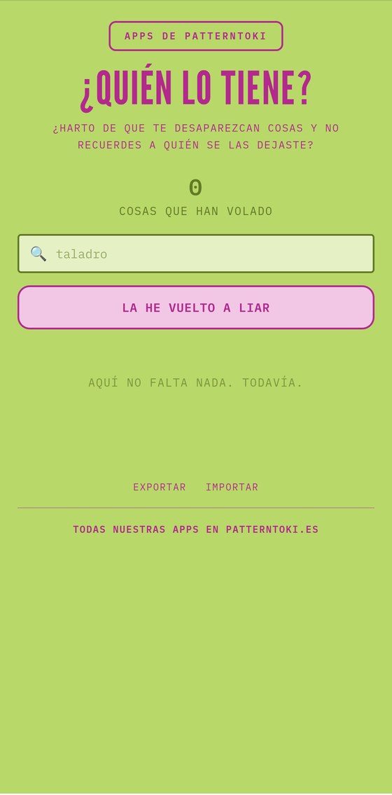 Pantalla de ¿Quién lo tiene?