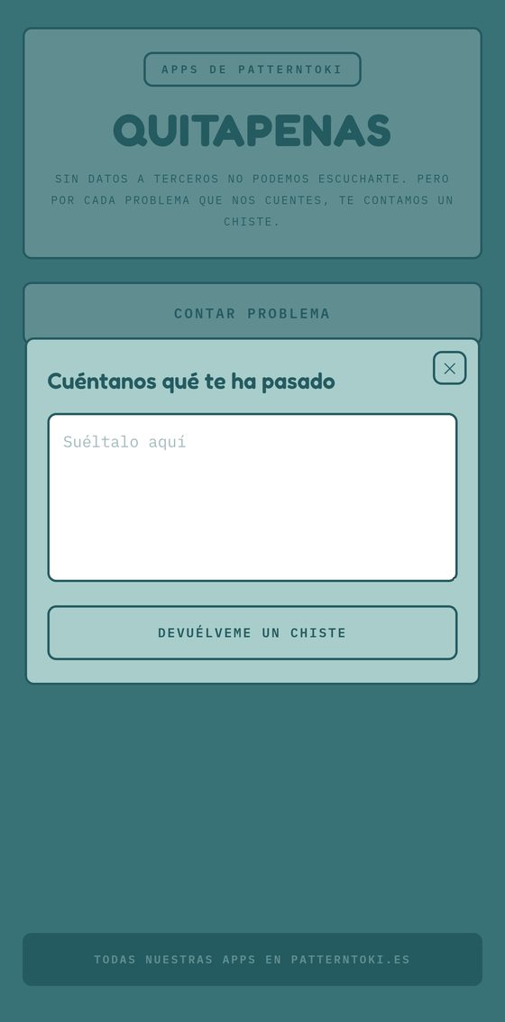 Pantalla de Quitapenas