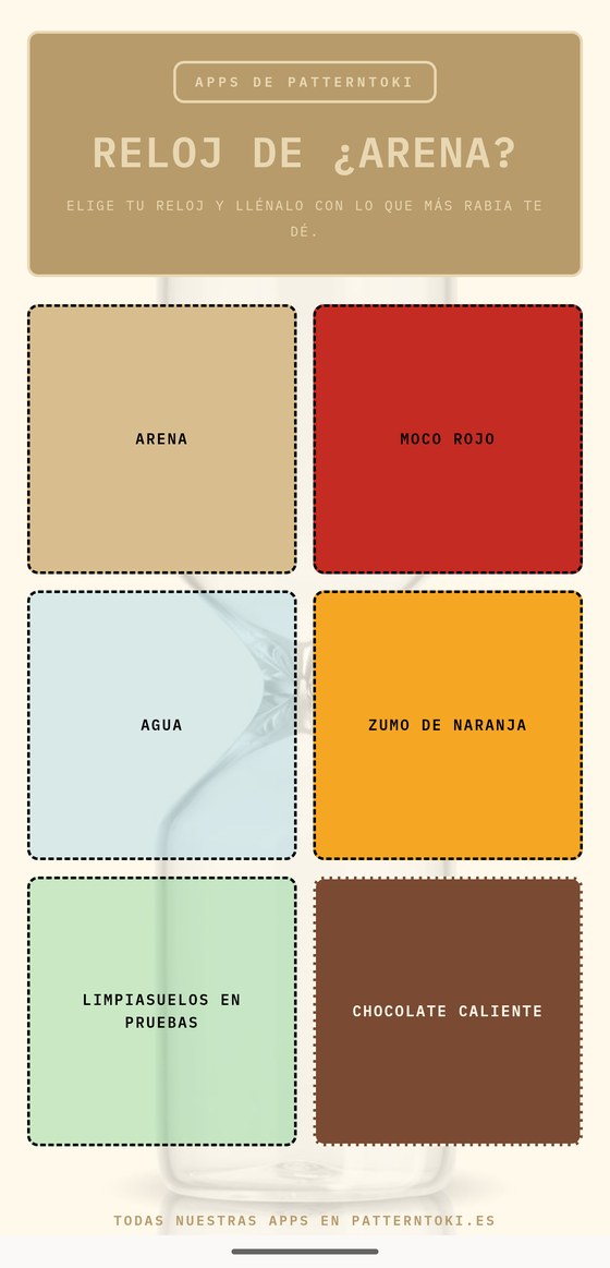 Pantalla de Reloj de ¿arena?