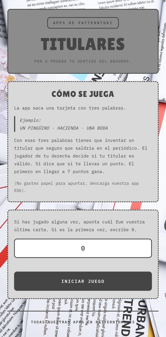 Pantalla de Titulares